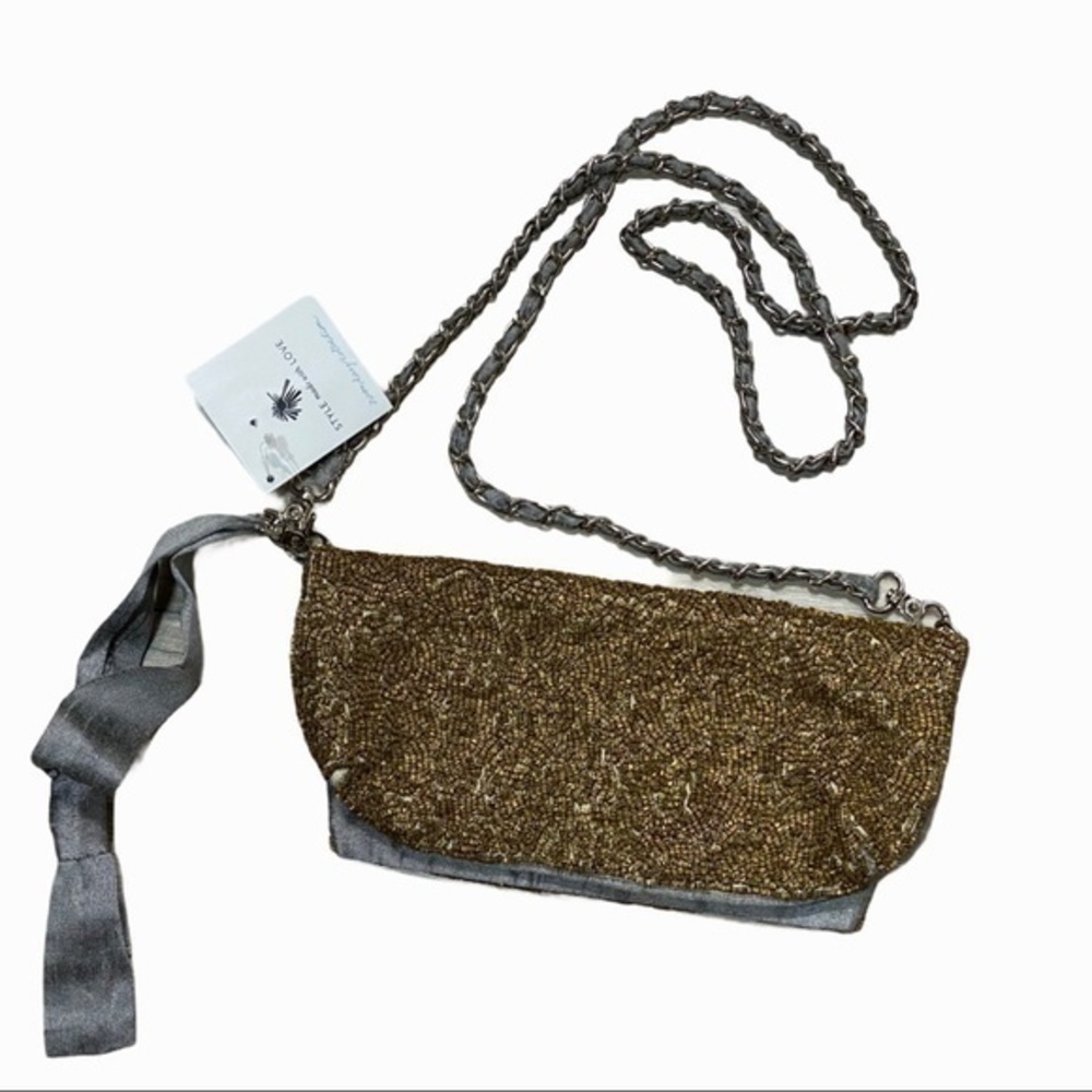 Noonday Collection beaded embroidered crossbody clutch - Picture 5 of 17